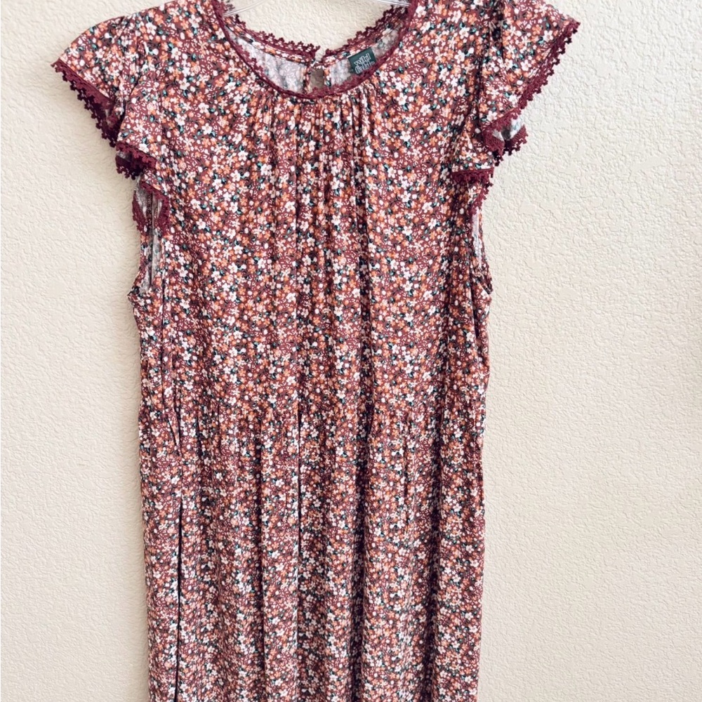 Wild Fable Floral Mini Dress in Red and White